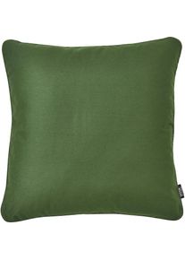 done., done. Dekokissen &raquo;Uni&laquo; unifarben, Reissverschluss, Kissenh&uuml;le ohne F&uuml;llung, 1 St&uuml;ck, khaki, unifarben, Baumwolle, 1 Stk.