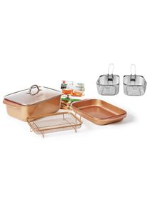 Bräter »Cooperline Wonder Cooker Deluxe«, Aluminium, Induktion , rosegold , Livington