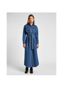 Lee, Unisex, Jeanskleid &raquo; Jeanskleid Belted Western Dress&laquo;, blau, XS, N-Gr, Jeanskleid