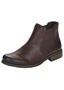 Rieker , Chelseaboots, Stiefelette, Boots, Blockabsatz, in klassischer Optik , braun , Mit praktischem Gummizug