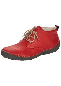 Rieker, Unisex, Schn&uuml;rboots , Stiefelette, Schn&uuml;rstiefelette mit Rahmennaht, rot, 36, Zum Schn&uuml;ren