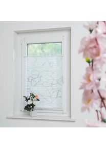 Plissee »Ausbrenner Grafik« Lichtschutz ohne Bohren verspannt , weiss , Liedeco , Obermaterial: 95% Polyester, 5% sonstige Fasern