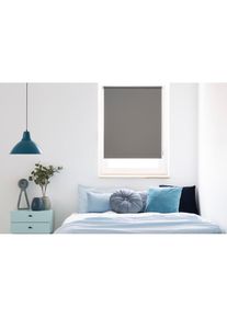 Seitenzugrollo »Win« Lichtschutz ohne Bohren freihängend bis Breite 120cm , grau , mydeco , Obermaterial: 100% Polyester