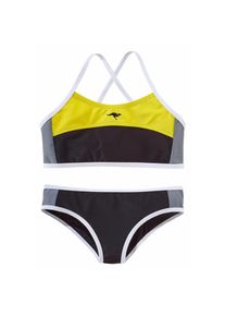 Kangaroos, Unisex, Kangaroos Bustier-Bikini im sportlichen Look, schwarz, gelb, 122/128, N-Gr, Im sportlichen Look
