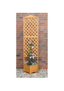 Promadino, Promadino Spalier Eckspalier mit Pflanzkasten, BxTxH: 54x54x210 cm, braun, Holzwerkstoff, B/H/T: 54 cm x 210 cm x 54 cm