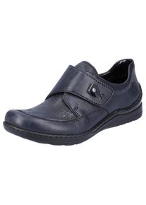 Rieker , Klettschuh, mit dezentem Paisley-Muster , blau , Sportiver Halbschuh mit Klettverschluss