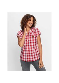 Casual Looks , Karobluse , weiss , reine Baumwolle