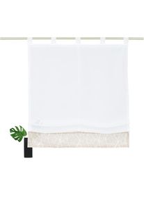 Raffrollo »Camposa« mit Schlaufen Transparent, Voile, Polyester , beige , my home , Obermaterial: 100% Polyester