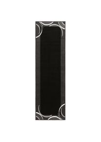 Läufer »Noah« rechteckig 7 mm Höhe mit Bordüre, Läufer, Brücke, Kurzflor, verspieltes Design, elegant , grau , my home , Obermaterial: 100% Polyester