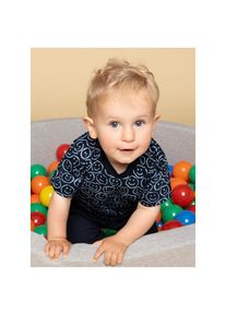 TRIGEMA , T-Shirt »T-Shirt mit Allover-Smiley-Print«, (1 tlg.) , blau , 100 % Baumwolle, Ringgarn supergekämmt