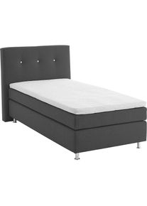 Boxspringbett mit Topper , grau , Westfalia Schlafkomfort