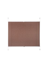 K-home, K-home Plissee &raquo;Siena&laquo; verdunkelnd energiesparend ohne Bohren, schoko, Obermaterial: 100% Polyester