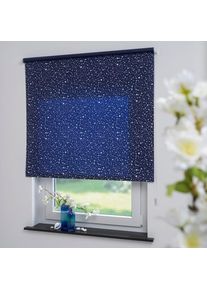 Seitenzugrollo &raquo;Punkte&laquo; Lichtschutz freih&auml;ngend Seitenzugrollo, Kettenzugrollo, Dekorrollo - Punkte , blau , Liedeco , Obermaterial: 95% Polyester,...