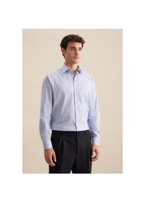 Seidensticker, Herren, Seidensticker Businesshemd &raquo;Regular&laquo; Regular Langarm Kentkragen Druck, blau, M39, normale &Auml;rmell&auml;ngen, Passform: Regular