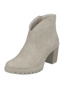 Rieker , Ankleboots, Stiefelette, Plateauboots, Blockabsatz, in eleganter Optik , grau , Stiefelette mit praktischem Innen-Reissverschluss