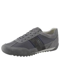 Geox , Sneaker »U WELLS C«, Casual Schuh, Schnürschuh mit Logoverzierung , grau , Sneaker in bequemer Form