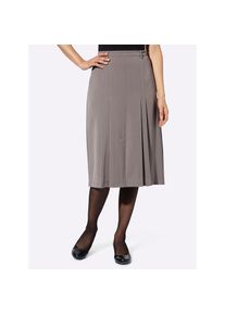 CLASSIC , Faltenrock , grau , mit Wooltouch-Effekt