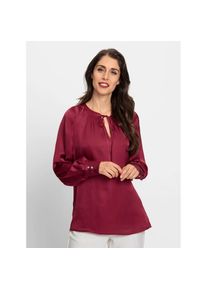 Heine , Satinbluse , rot , reine Viskose