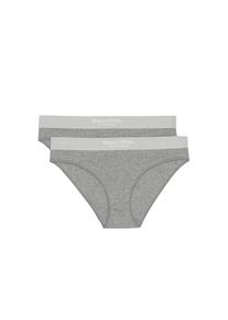 Marc O'Polo Marc O'Polo , Slip »Iconic Rib woven«, (Packung, 2 St.), mit feingeripptem, elastischem Bund , grau , Damen-Slip von Marc O'Polo