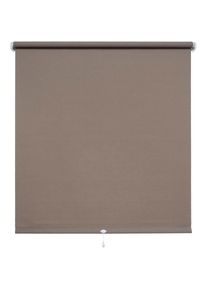 Springrollo »Uni« Lichtschutz mit Bohren freihängend Rollowelle 36 mm, starke Feder , braun , Liedeco , Obermaterial: 95% Polyester, 4% Metall, 1%...