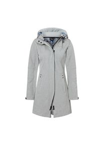 DEPROC Active , Damen , Softshellparka &raquo;SANSON PEAK WOMEN&laquo; Softshellparka in edler Leinenoptik , grau , Leichter Softshellmantel mit abnehmbarer...