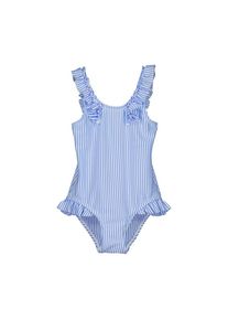 Blue Seven , Badeanzug »Mädchen Badeanzug Einteiler Bademode Schwimmanzug«, (1 St.), Rüschen , blau , Cooles Design: Eine besondere Stoffwahl und...