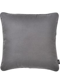 done., done. Dekokissen &raquo;Uni&laquo; unifarben, Reissverschluss, Kissenh&uuml;le ohne F&uuml;llung, 1 St&uuml;ck, anthrazit, unifarben, Baumwolle, 1 Stk.