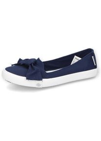Dockers by Gerli , Sneaker Ballerinas, Freizeitschuh mit auffälliger Schleife , blau , Sportlicher Ballerina aus Canvas
