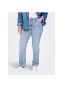 Only Carmakoma, Unisex, Only CARMAKOMA Slim-fit-Jeans &raquo;CARSUI MID SLIM DNM REA286 NOOS&laquo;, light blau denim, 42, L&auml;nge 32, Slim Fit Jeans von Only 