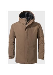 Schöffel Schöffel , Damen , Langjacke »Hiking Parka Style Froda MNS« mit Kapuze , braun , Wasserdicht & atmungsaktiv dank 2-Lagen VENTURI Membrane