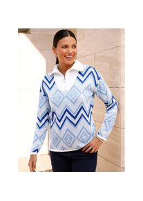 Classic Basics , Troyer »Troyer-Pullover« , blau , mit Troyerkragen