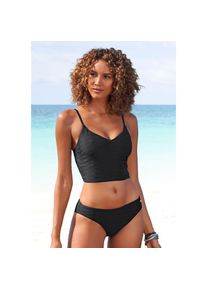 Sunseeker, Unisex, Crop-Bikini-Top &raquo;Loretta&laquo; mit Strukturmuster, schwarz, 40, Cup C/D, Strukturware in trendigen Farben
