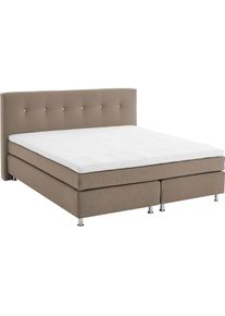 Boxspringbett, mit Topper , beige , Westfalia Schlafkomfort
