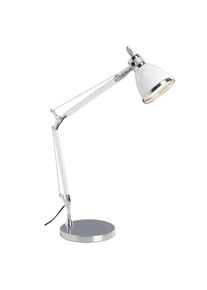 Tischleuchte »Octavia«, 1 flammig, Leuchtmittel E27 ohne Leuchtmittel, Tischlampe chrom/weiss , weiss , Brilliant