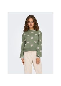 Jacqueline de Yong JDY , Rundhalspullover »ROMANCE L/S JACQ. PULLOVER KNT NOOS« , grün , Kurzer Pullover von JDY