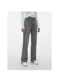 V&eacute;ro Moda Vero Moda, Unisex, High-waist-Jeans &raquo;VMTESSA HR WIDE JEANS RA206 GA NOOS&laquo;, medium grau denim, 30, L&auml;nge 30, High-waist-Jeans mit weitem Bein f&uuml;r eine 