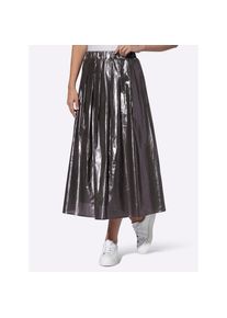 Heine, Unisex, Heine Faltenrock, silberfarben, 42, gewebte Qualit&auml;t