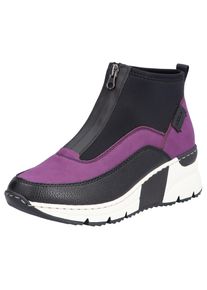 Rieker , Keilsneaker , Stiefelette, Keilboots, High Top Sneaker mit Reissverschluss vorne , schwarz , Knöchelhoher Keilsneaker in sportiver Optik
