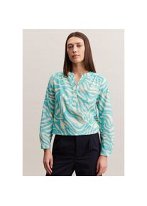 Seidensticker , Klassische Bluse »Schwarze Rose«, Tunika Druck , blau , Passform: Regular Fit