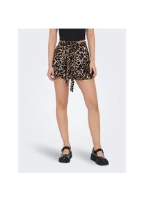 Only, Unisex, Only Minirock &raquo;ONLPOPTRASH MW AOP SKATE SKIRT PNT&laquo;, light taupe aop:w chicory coffee leo, M (38), Bedruckter Minirock von Only