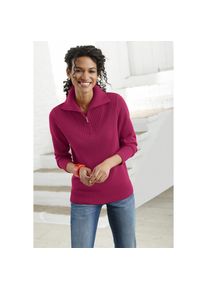 Casual Looks , Troyer »Pullover« , pink , Sorgfältig passgenau gestrickter Pullover