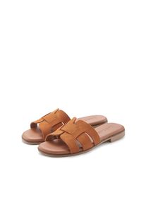 Lascana , Pantolette »Mule, Sandale, offener Schuh«, aus hochwertigem Leder , braun , Pantolette aus hochwertigem Leder gefertigt
