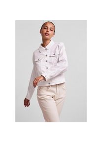Pieces , Jeansjacke »PCOIA LS DNM JACKET BWHI NOOS BC« , weiss , Kurze Jeansjacke von Pieces