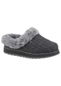 Skechers , Pantoffel »KEEPSAKES - ICE ANGEL« Hausschuh in Strick-Optik , grau , Modischer Hausschuh zum Schlupfen