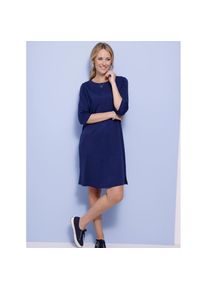 Classic Basics , Sweatkleid »Sweatkleid« , blau , optisch streckende Teilungsnaht