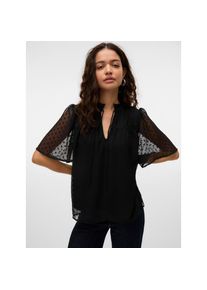 Véro Moda Vero Moda , Spitzenbluse »VMLEAH SS LACE TOP WVN GA NOOS« , schwarz , Blusenshirt von Vero Moda
