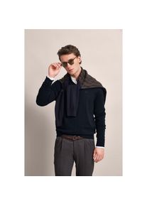 Bugatti , V-Ausschnitt-Pullover, mit V-Ausschnitt , blau , Waschbar bei 30 Grad
