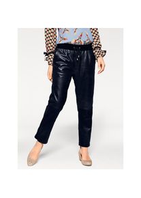 Heine , Lederhose , blau , Normale Leibhöhe
