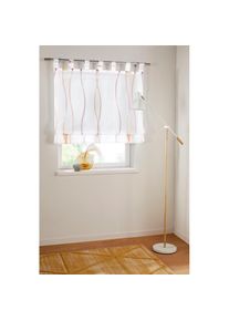 Raffrollo »Dimona« mit Schlaufen Transparent, Voile, Polyester , orange , my home , Obermaterial: 100% Polyester