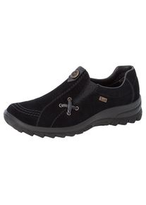 Rieker , Slipper, Schlupfschuh, Halbschuh, Sneaker mit Tex-Membran , schwarz , Zum Schlupfen, mit Stretcheinsatz